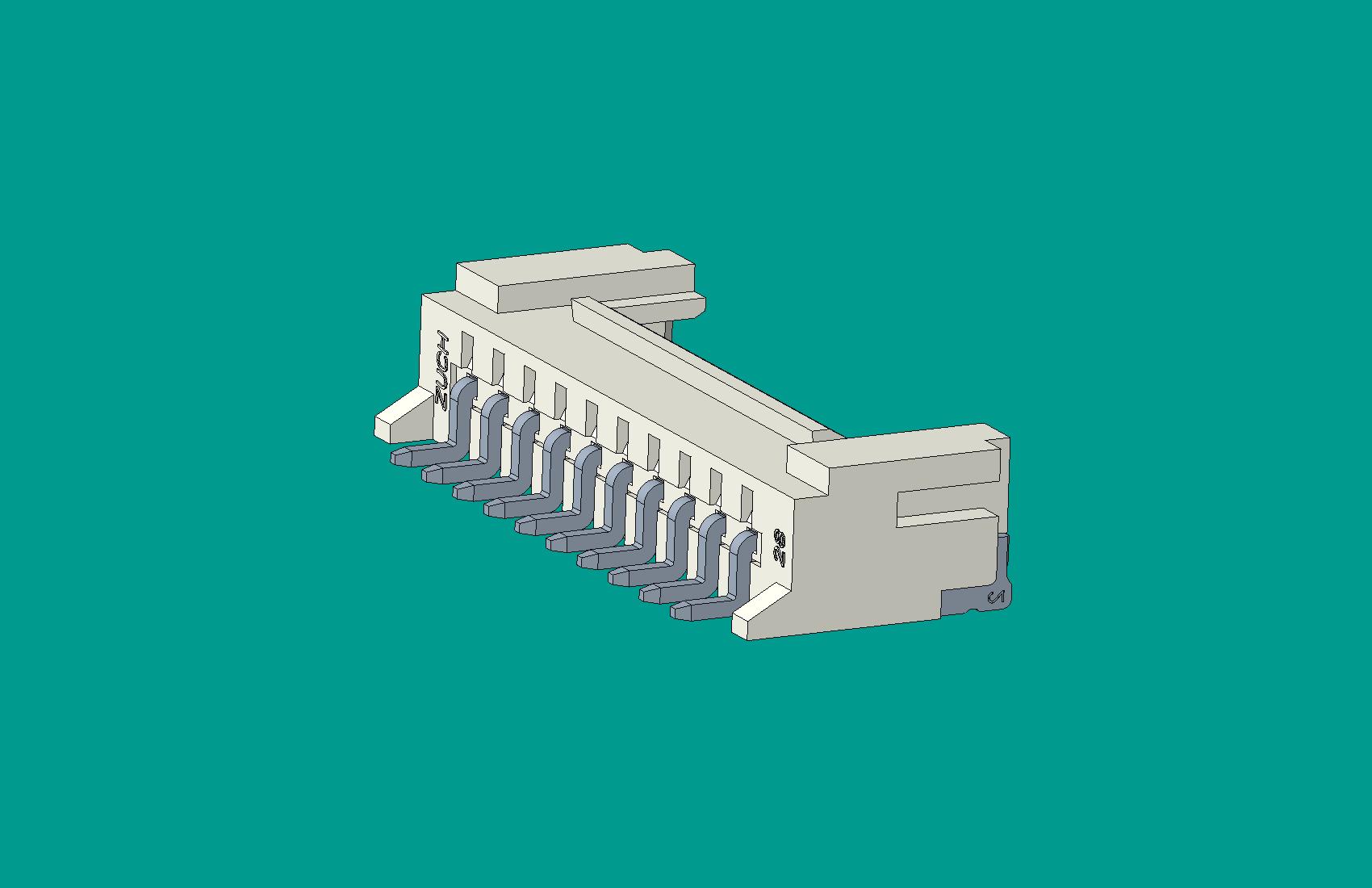 SMT-PH貼片彎針(臥貼)帶扣-10針（LCP料）本色