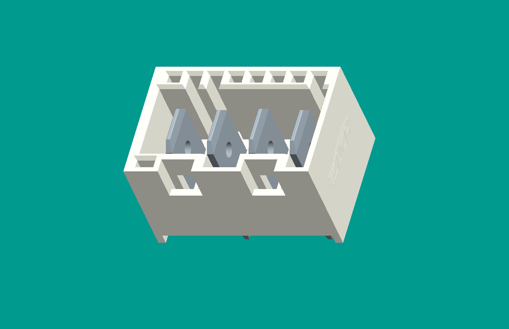 RAST5灌膠型針座-4位本色-高灼熱絲